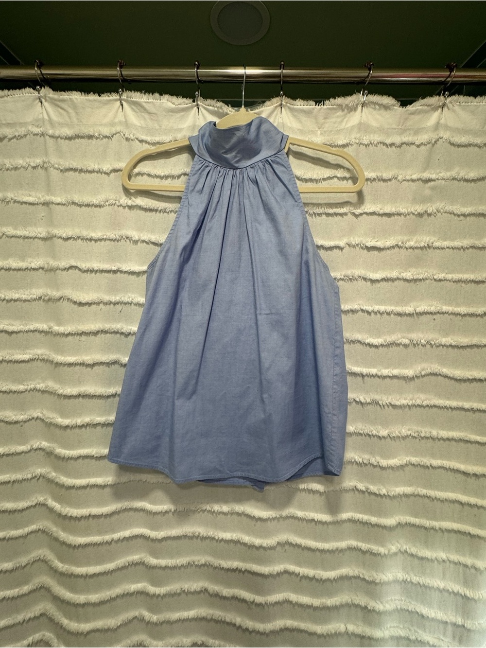 J. Crew Light Blue Halter Neck Sleeveless Top
